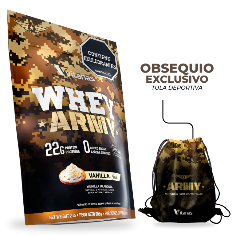 Proteína whey con péptidos de colágeno, que favorece el crecimiento muscular y la recuperación de los tejidos.